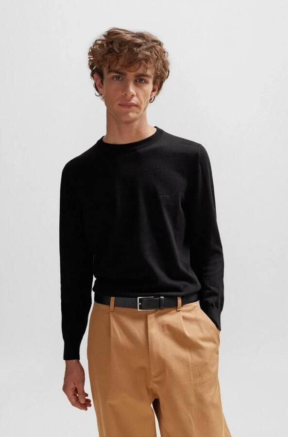 Boss Gebreide pullover met ronde hals model 'Pacas' - Foto 3