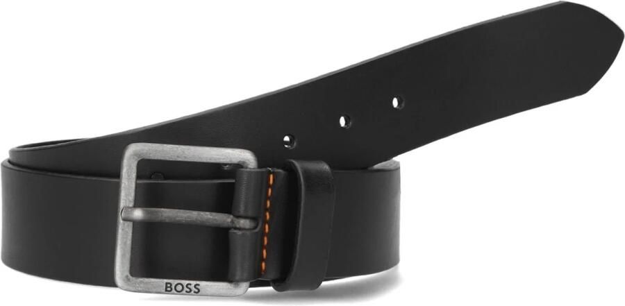 Boss Riem van zuiver runderleer met labeldetail model 'JEEKO'