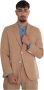 Boss Moderne Slim Fit Blazer met 2 knopen Beige Heren - Thumbnail 1