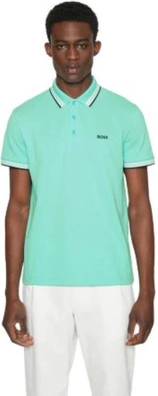 BOSS Green Polo Shirts Groen Heren
