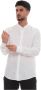 Boss H-Hank-Standup Overhemd with guru collar Wit Heren - Thumbnail 1