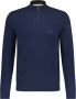 Hugo Boss Blauwe Wollen Coltrui met Ritssluiting en Geborduurd Logo Blue Heren - Thumbnail 1