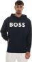 Boss Maxi Logo Oversize Sweatshirt met capuchon Blauw Heren - Thumbnail 1