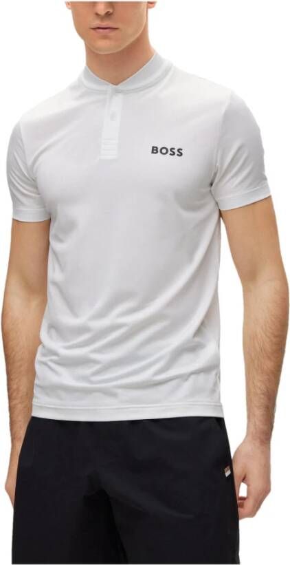 Boss Gerecyclede Polyester T-Shirt Jersey Pariq MB 1 50490660 White Heren
