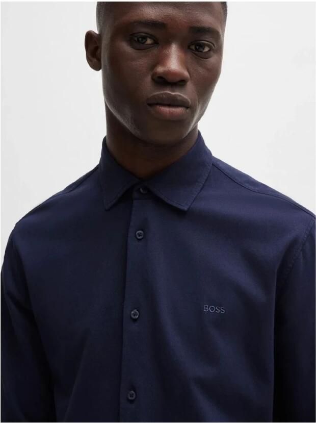 Boss Orange Regular fit vrijetijdsoverhemd met kentkraag model 'Mysoft' - Foto 2