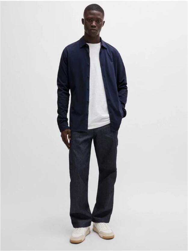 Boss Orange Regular fit vrijetijdsoverhemd met kentkraag model 'Mysoft'