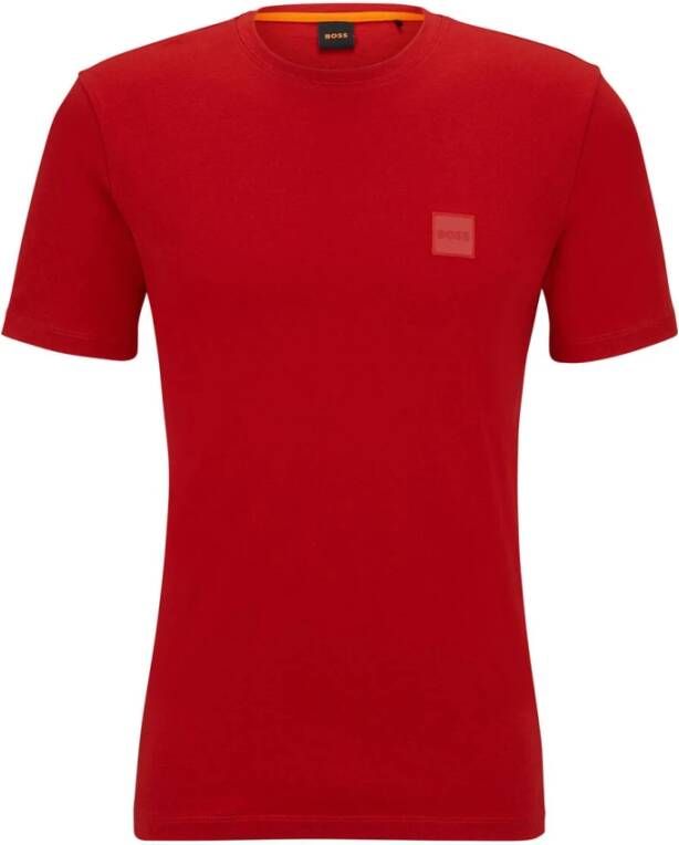 Hugo Boss Heren Rode T-shirt Korte Mouw Herfst Winter Red Heren