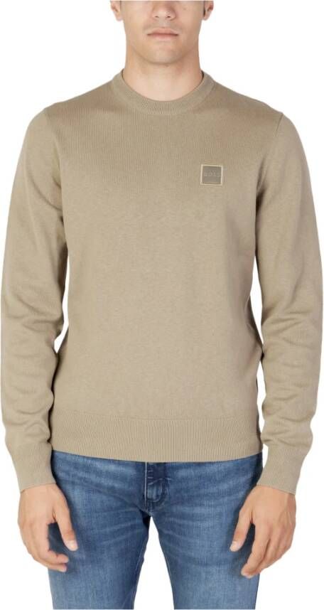 Boss Orange Comfortabele en stijlvolle Kanovano Trui in Lichtgroen Green Heren