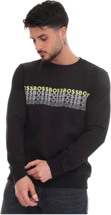 Boss Salbo1 Crewneck sweatshirt Zwart Heren