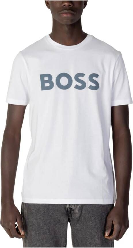Boss Short Sleeve Shirts Wit Heren