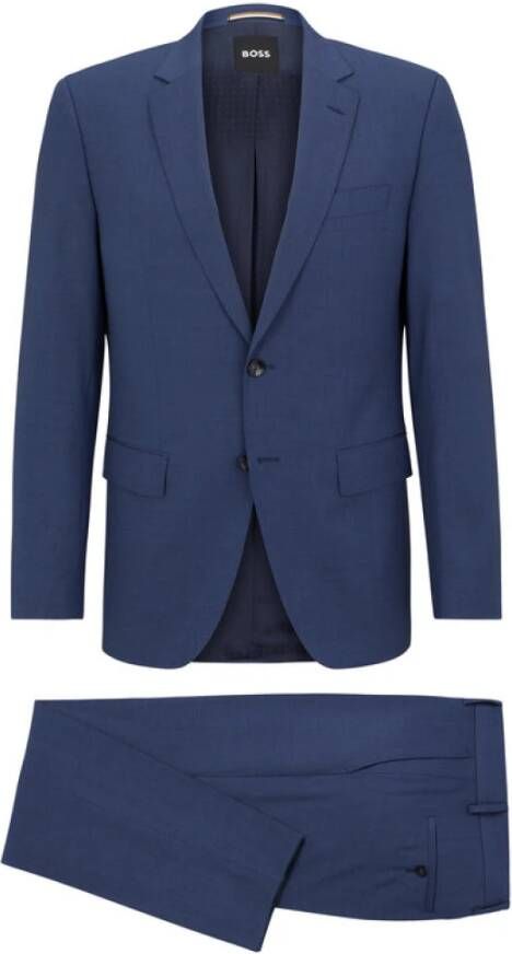 Boss Single Breasted Suits Blauw Heren
