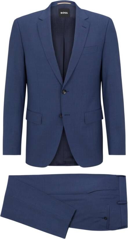 Boss Single Breasted Suits Blauw Heren