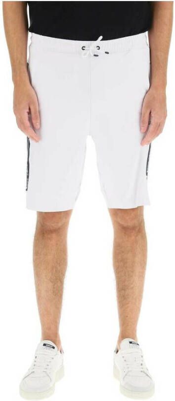 Boss sporty shorts with logo band Wit Heren