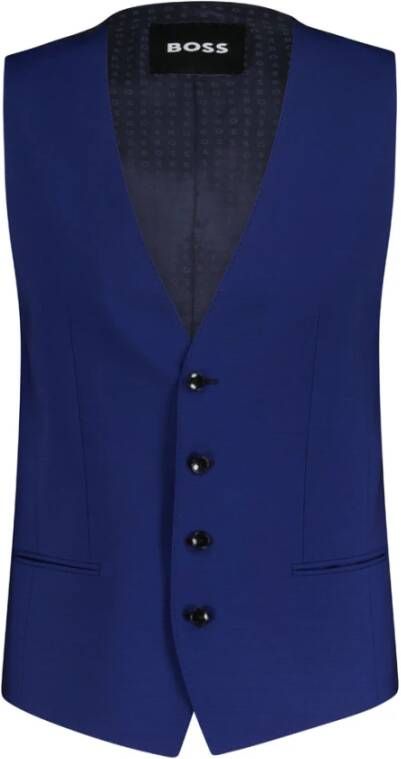 Boss Suit Vests Blauw Heren