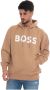 Boss Sullivan08 Sweatshirt with hood Beige Heren - Thumbnail 1