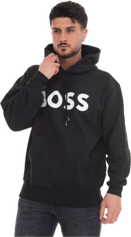Boss Sullivan08 Sweatshirt with hood Zwart Heren