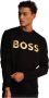 Hugo Boss Relaxed FIT Sweatshirt IN Cotton Blend With Contrasting Logo 50482898 Zwart Heren - Thumbnail 2