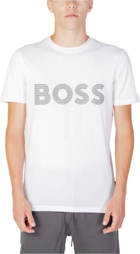 Boss Heren Klassiek Katoenen T-Shirt White Heren