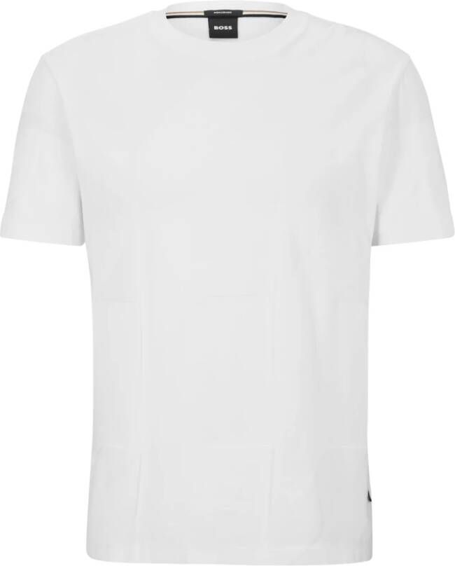 Boss Casual T-Shirt met Logo Applicatie White Heren