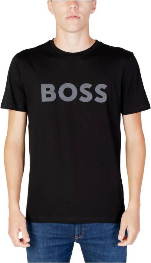 Boss T-Shirts Zwart Heren