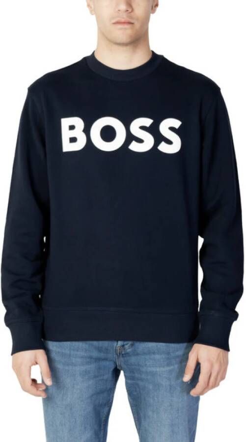 Hugo Boss Katoenen Hoodless Sweatshirt Lente Zomer Collectie Blue Heren - Foto 4