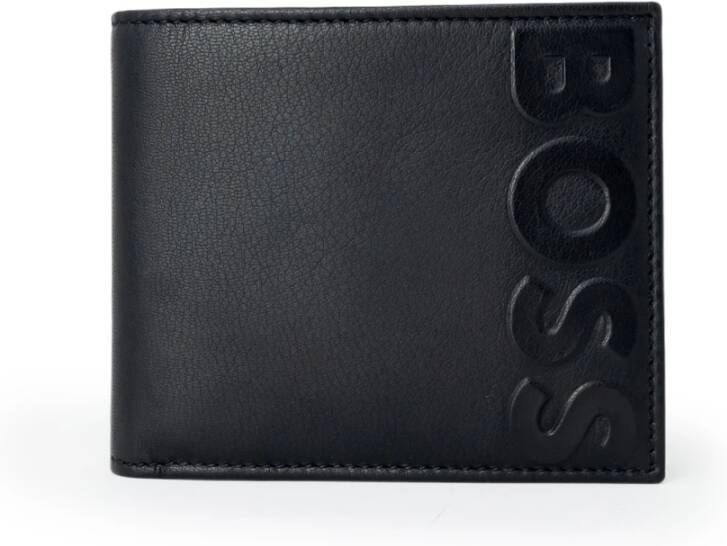 Hugo Boss Polyester Heren Portemonnee Zwart Herfst Winter Black Heren