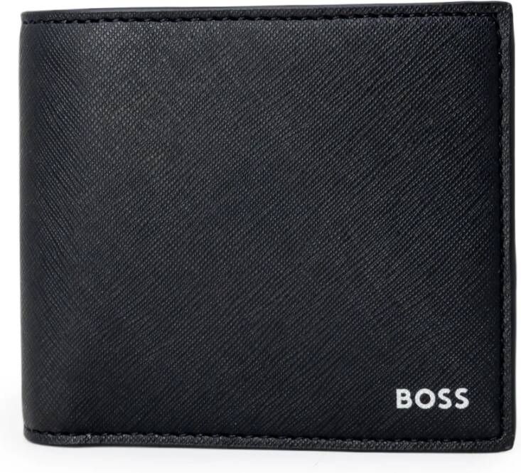 Hugo Boss Heren Portemonnee Herfst Winter Zwart Polyester Black Heren