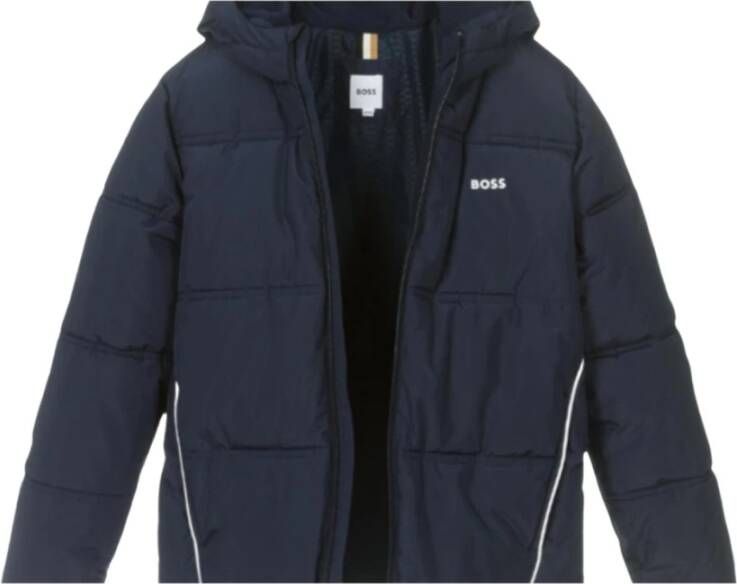 BOSS Kidswear Jas met logoprint Blauw - Foto 1