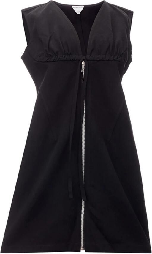 Bottega Veneta Mouwloze jurk van geborsteld katoen Black Dames