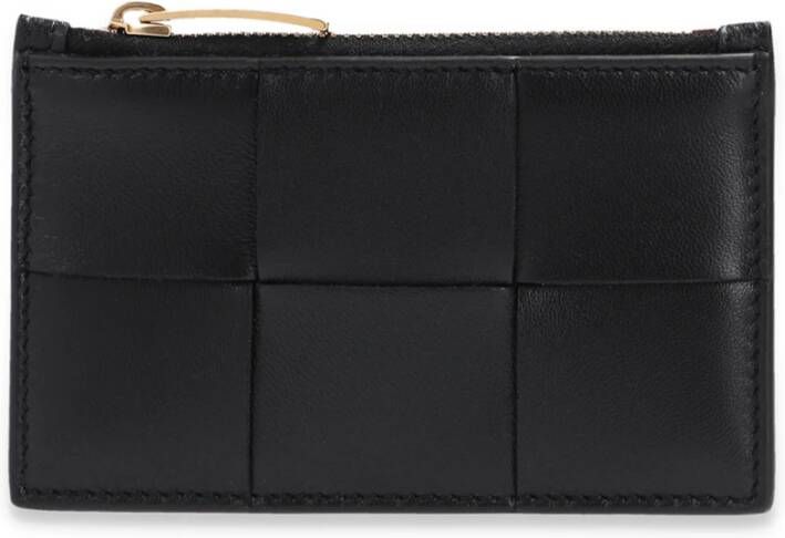 Bottega Veneta Card case with Intrecciato weave Zwart Dames