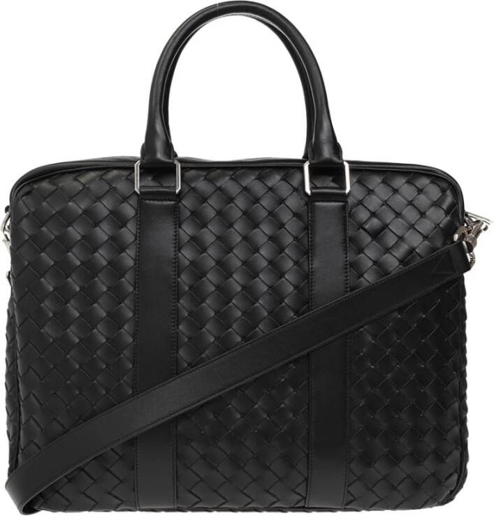 Bottega Veneta Clic Intrecciato Large briefcase Zwart Heren