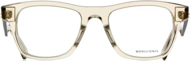 Bottega Veneta Transparant Beige Brilmontuur Beige Unisex
