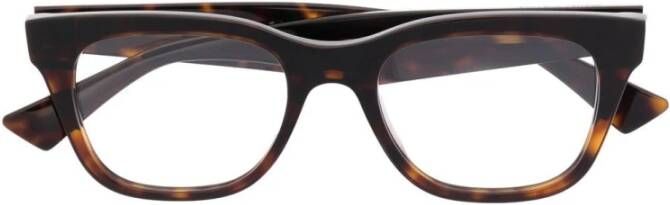 Bottega Veneta Bv1155O Havana Transparante Bril Brown Unisex