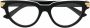 Bottega Veneta Zwart Transparant Acetaat Montuur met Iconische Metalen Strepen Black Unisex - Thumbnail 1
