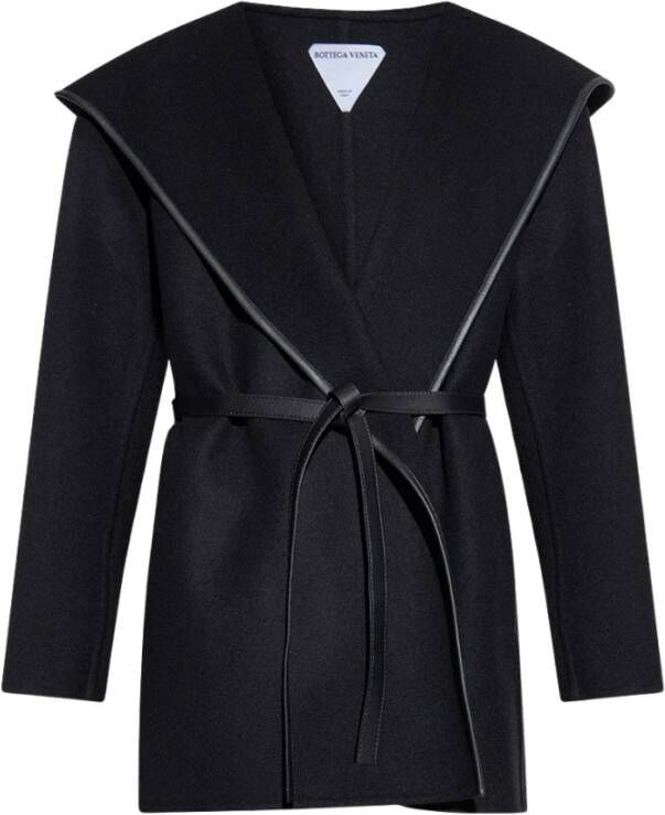 Bottega Veneta Hooded coat Zwart Dames