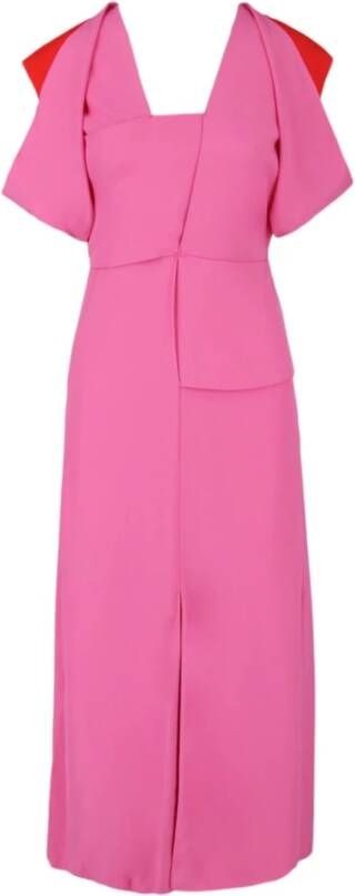 Bottega Veneta Jersey gedrapeerde midi-jurk Roze Dames