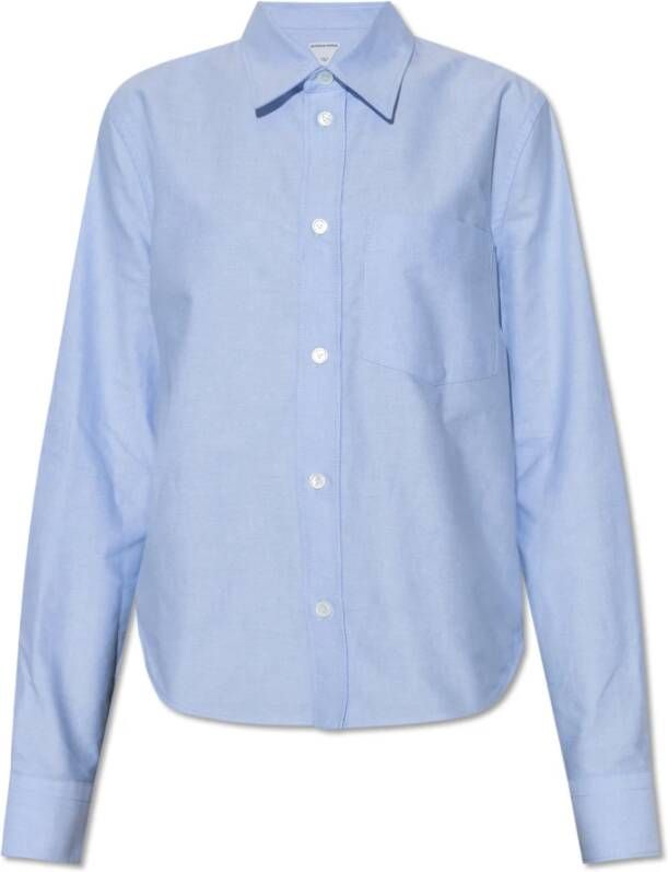 Bottega Veneta Katoenen shirt Blauw Dames