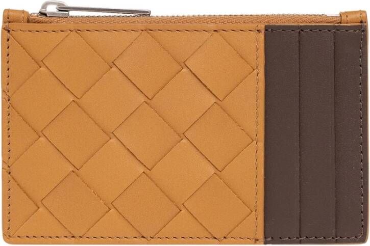 Bottega Veneta Leather card case Bruin Heren