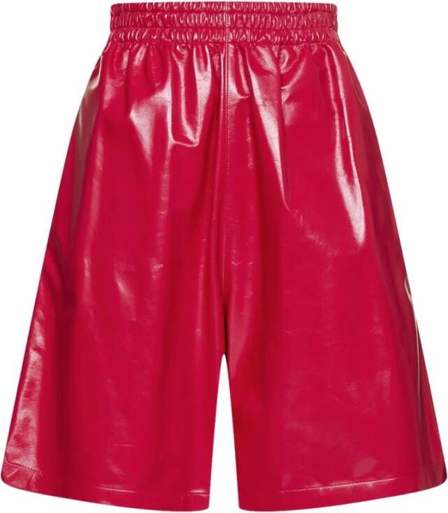 Bottega Veneta Leather Shorts Roze Dames