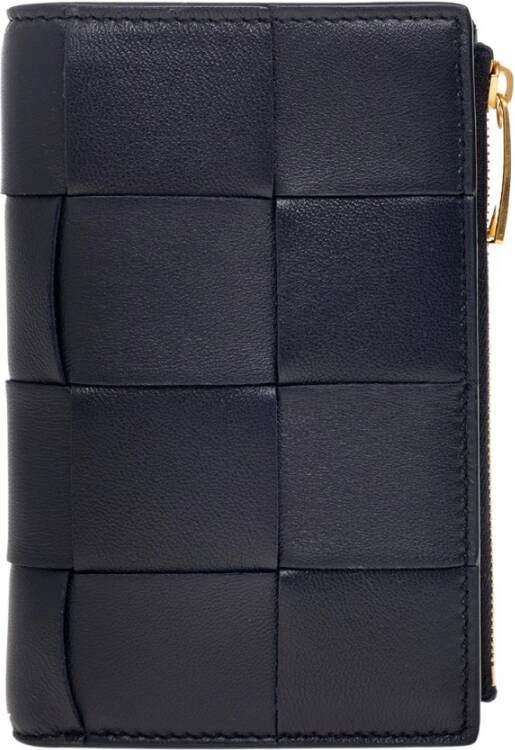 Bottega Veneta Leather wallet Blauw Dames