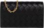 Bottega Veneta Leather wallet with chain Zwart Dames - Thumbnail 1