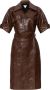 Bottega Veneta Leren jurk Bruin Dames - Thumbnail 1