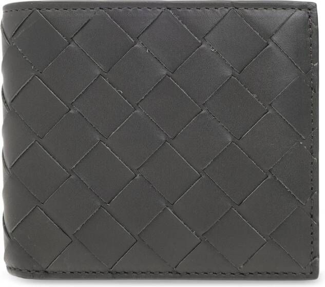 Bottega Veneta Leren opvouwbare portemonnee Zwart Dames