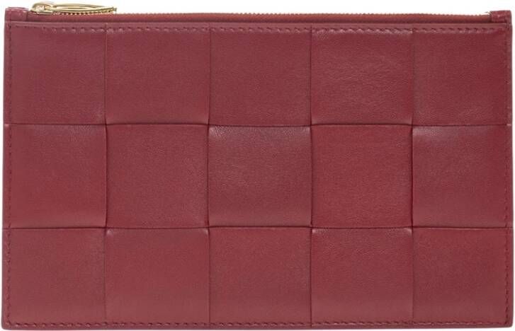 Bottega Veneta Pouch leather clutch Rood Dames