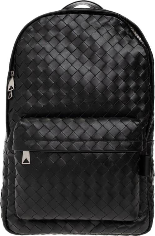 Bottega Veneta Classic Intrecciato Medium rugzak Black Heren