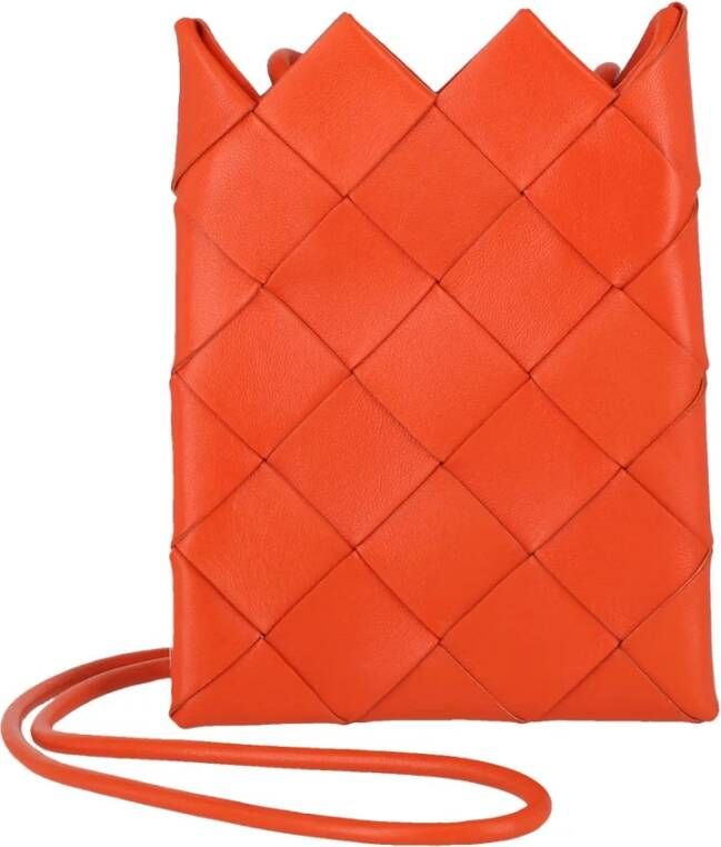 Bottega Veneta Schoudertas Oranje Dames