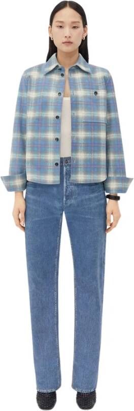 Bottega Veneta Nabukleren Jeansprint Broek Blue Dames