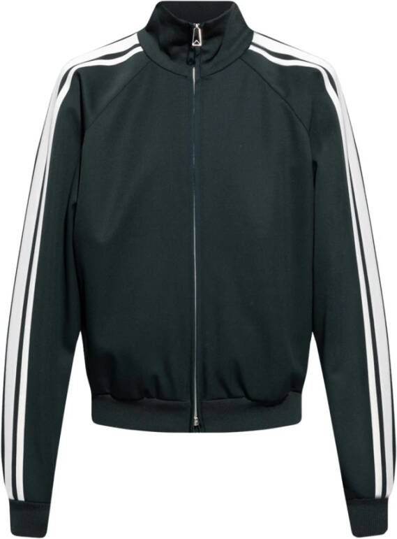 Bottega Veneta Hoge hals wollen jack met ritssluiting Green Heren