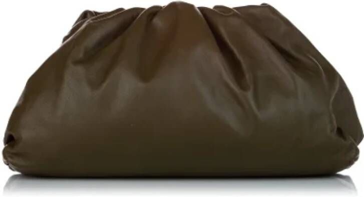 Bottega Veneta Vintage Bruine Leren Pouch Clutch Tas Bruin Dames