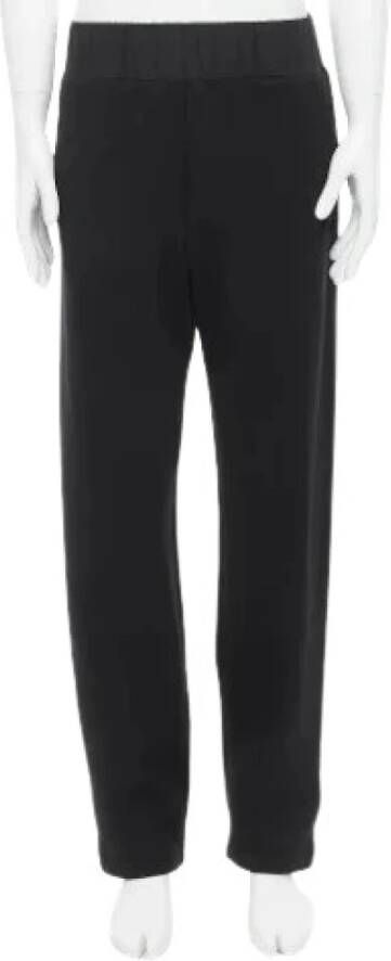 Bottega Veneta Vintage Katoenen Wijde Sweatpants Zwart Dames
